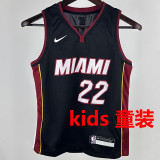 2024/25 Miami Heat BUTLER #22 Black Kids NBA Jersey