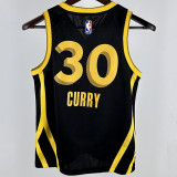 2024/25 Warriors CURRY #30 Black Kids NBA Jersey