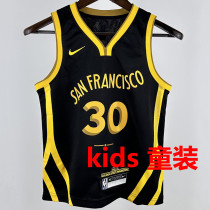 2024/25 Warriors CURRY #30 Black Kids NBA Jersey