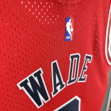 2016/17 Bulls WADE #3 Red Retro NBA Jerseys 热压