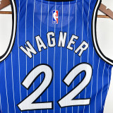 2019 Magic WAGNER #22 Royal Blue Retro NBA Jerseys