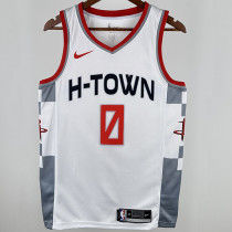 2020 Rockets WESTBROK #0 White City Edition NBA Jerseys