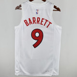 2023 Toronto Raptors  BARRETT #9 White NBA Jerseys