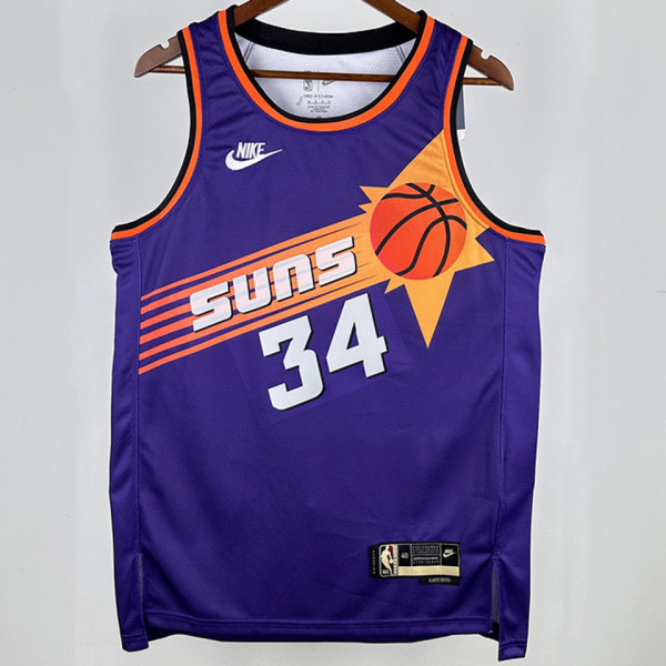 2023/24 Suns  BARKLEY #34 Purple Retro NBA Jerseys