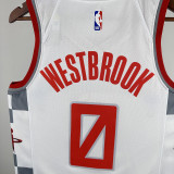 2020 Rockets WESTBROK #0 White City Edition NBA Jerseys