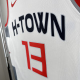2020 Rockets HARDEN #13 White City Edition NBA Jerseys