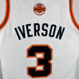2006/07 Nuggets IVERSON #3 White Retro NBA Jerseys 热压