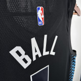 2018 Hornets BALL #1 Black City Edition NBA Jerseys