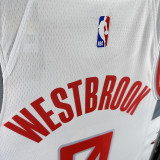 2020 Rockets WESTBROK #0 White City Edition NBA Jerseys