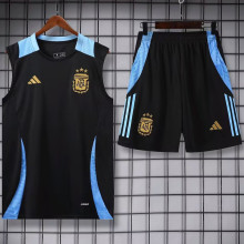 2024/25 Argentina Black Vest Training Jersey(A Set)
