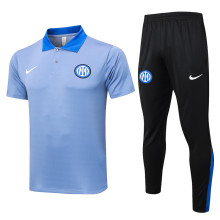 2024/25 In Milan Light Blue POLO Training Tracksuit