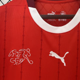 2024/25 Swizerland Home Red Fans Soccer Jersey