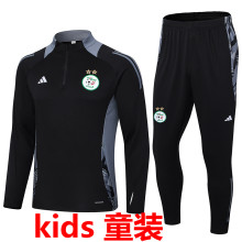 2024/25 Algeria  Black Kids Sweater Tracksuit