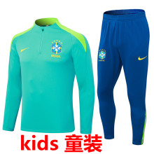 2024/25 Brazil  Green Kids  Sweater Tracksuit