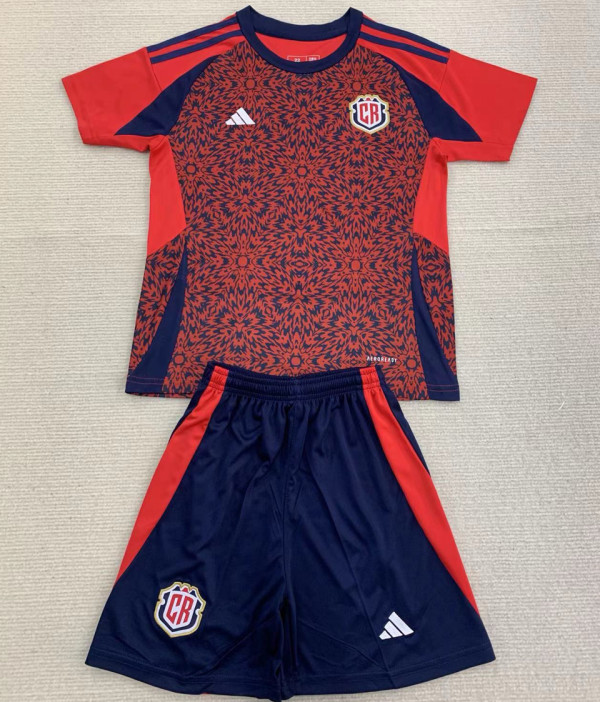 2024/25 Costa Rica Home Red Kids Soccer Jersey