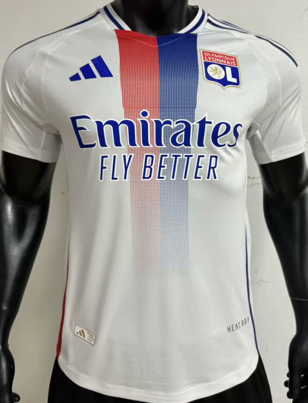 2024/25 Lyon Home White Player Version Soccer Jersey