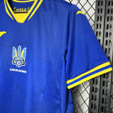 2024/25 Ukraine Away Blue Fans Soccer Jersey