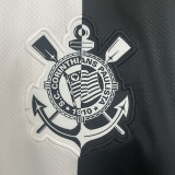 2024/25 Corinthians Third Black WHite Fans Soccer Jersey