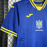 2024/25 Ukraine Away Blue Fans Soccer Jersey