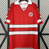 1988 Denmark Home Red Retro Soccer Jersey
