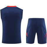 2025 M Utd Sapphire Blue Vest Training Jersey(A Set)