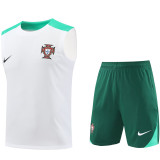 2025 Portugal White Vest Training Jersey(A Set)