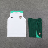 2025 Portugal White Vest Training Jersey(A Set)
