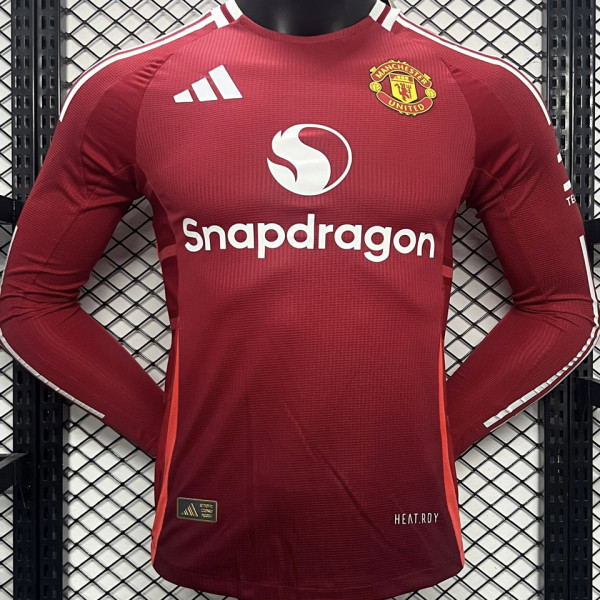 2024/25 M Utd Home Red Long Sleeve Player Version Jersey