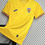 2023/24 Romania Home Yellow Fans Soccer Jersey