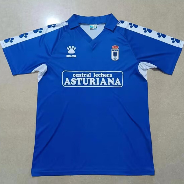 1990/91 Real Oviedo Home Blue Retro Soccer Jersey