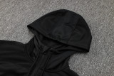 2025 In Milan Black Hoody Zipper Jacket Windbreaker