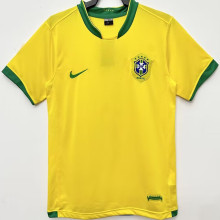 2006 Brazil Home Yellow Retro Soccer Jersey