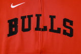 2024/25 Bulls Red Hoody Zipper Jacket Tracksuit