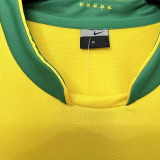 2006 Brazil Home Yellow Retro Soccer Jersey