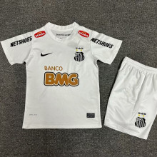 2011/12 Santos White Retro Kids Soccer Jersey