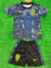 2024/25 Brazil Blue Special Edition Kids Soccer Jersey 耶稣蓝色