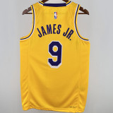 2025 Lakers JAMES JR. #9 Yellow NBA Jerseys 热压