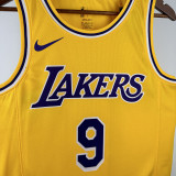 2025 Lakers JAMES JR. #9 Yellow NBA Jerseys 热压