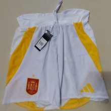 2024/25 Spain White Player Version Shorts Pants 球员版