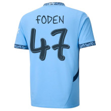 FODEN #47 Man City 1:1 Home Blue Fans Jersey 2024/25 (UCL Font) ★★