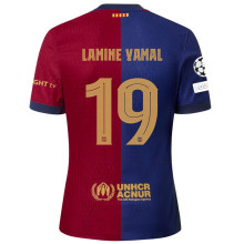 LAMINE YAMAL #19 BA 1:1 Quality Home Fans Jersey 2024/25 (UCL Font 欧冠字体 有号下广告) ★★