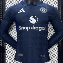 2024/25 M Utd Away Player Version Long Sleeve Soccer Jersey