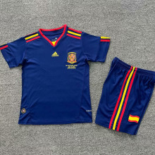 2010 Spain Away Kids Retro Soccer Jersey