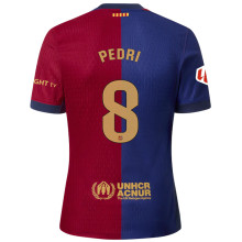 PEDRI #8 BA 1:1 Quality Home Fans Jersey 2024/25 (LaLiga Font 西甲字体 有号下广告) ★★