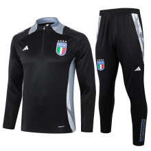 2025 Italy Black Sweater Tracksuit