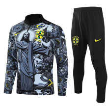 2025 Brazil Black Sweater Tracksuit