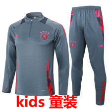 2025 Germany Dark Grey Kids Sweater Tracksuit