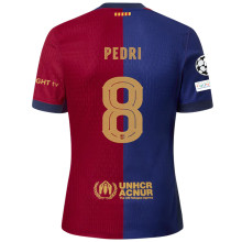 PEDRI #8 BA 1:1 Quality Home Fans Jersey 2024/25 (UCL Font 欧冠字体 有号下广告) ★★