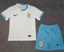 2024/25 Uruguay Away White  Kids Soccer Jersey