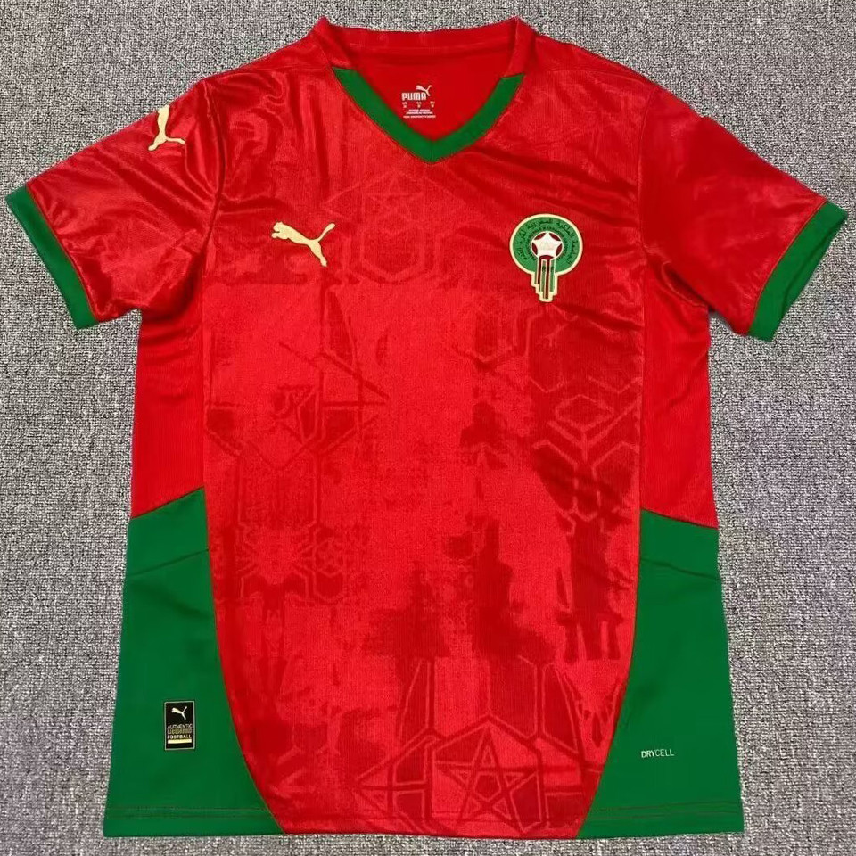 2025 Morocco Red Fans Soccer Jersey